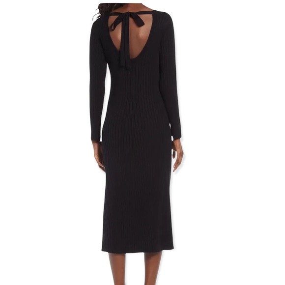 WAYF x BFF Hollie Long Sleeve Sweater Dress. Tan. Size M - Picture 8 of 8